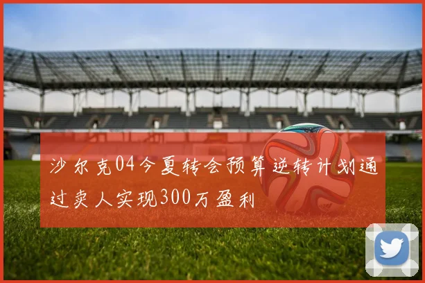 沙尔克04今夏转会预算逆转计划通过卖人实现300万盈利